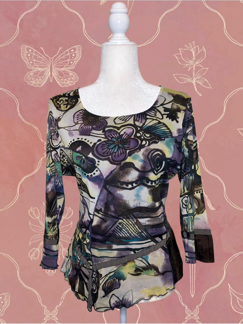 Floral Abstract Print Blouse